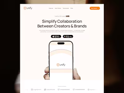Unify Landing Page Design