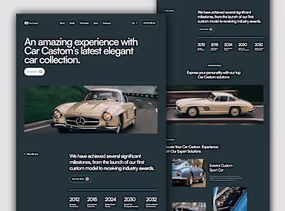 Car Castom - Agency Landing Page