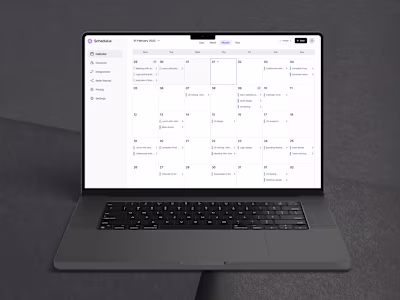 Schedulux - Web App Design