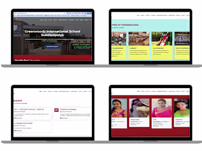 Greenwoodz International School Website and CMS