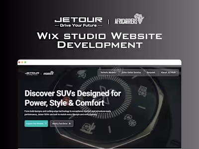 Jetour Luxury Automotive Website (Wix Studio)