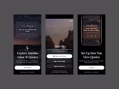 Quran Quotes App Onboarding