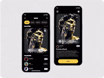 Crypto, NFT, Web3 UI UX design