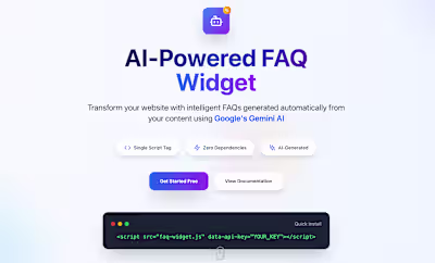 AI-Powered FAQ Widget