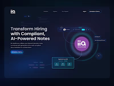 Hiring with AI landing page,