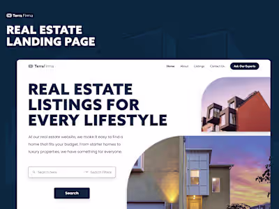 Terra Firma Real Estate Landing Page