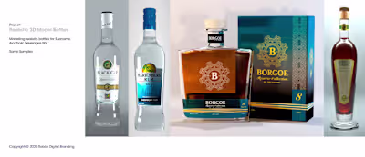 Realistic 3D Model Bottles