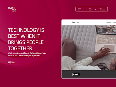 UI/UX | LG Gram Hustle Hub Website on Behance