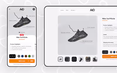 A/D Sneakers - Minimal & Dynamic Ecommerce