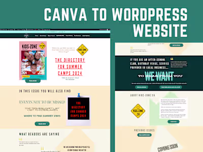 Canva Website to WordPress Website