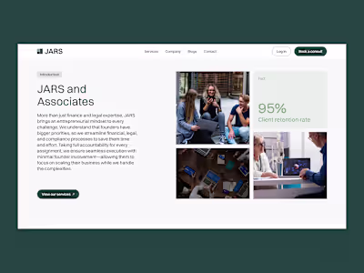 Branding and Website design for JARS