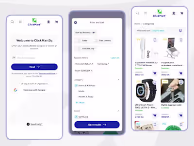 Clean and modern design for an e-commerce platform. ✅ Crisp ...