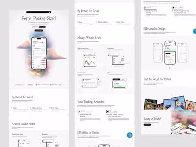 Crypto Trading App Landing Page
Designed