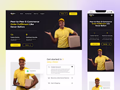 Abaru Landing Page Design