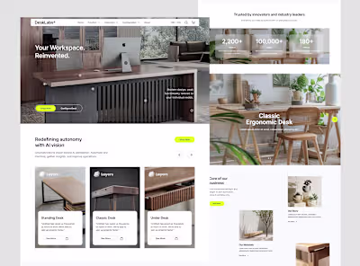 DeskLab - Furniture Landing Page
