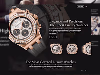 Luxury Watch Dealer Website Design