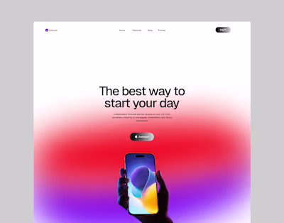 A clean modern productivity website