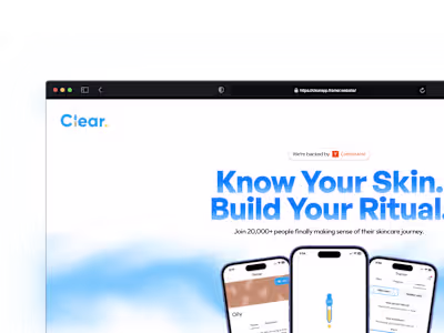 Clear Website Redesign