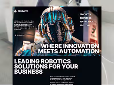 Robovate - Robotics Technology Website