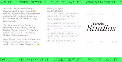 Landing Page for a talented Art Director