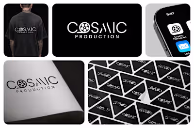 I designed this minimalist black‑and‑white identity for Cosm...