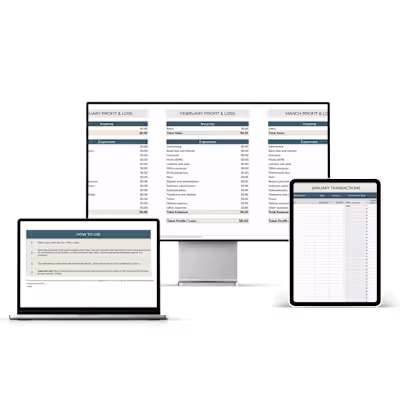 Income and Expense Tracker Spreadsheet Template