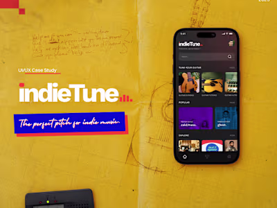 IndieTune - Guitar Tuning App | Ui/Ux Project