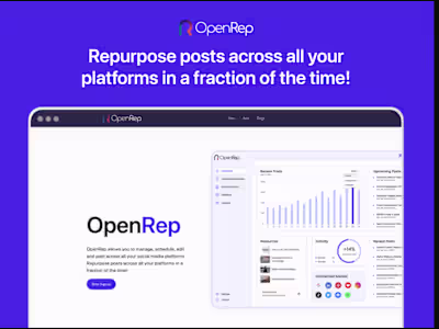 OpenRep: AI-based social media management tool (Node.js)