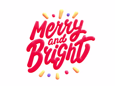 A 3D lettering piece from my Christmas series.