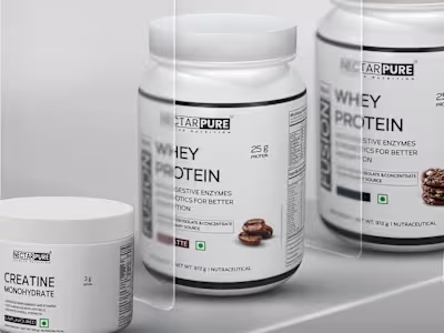Nectarpure – Premium Whey Protein Packaging Design