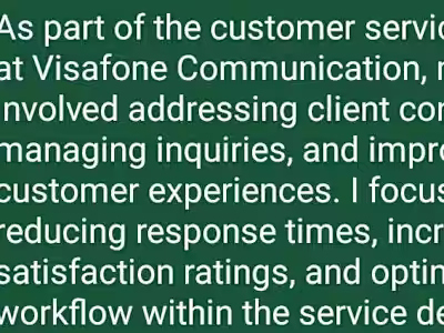 Enhancing customer satisfaction and efficiency in visafone telco