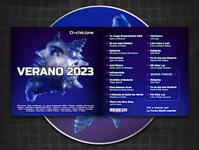 Album cover design, 3D mock up and motion graphics