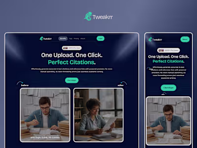Tweakr Website & Web App Redesign
