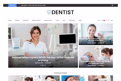 Dentist ' Blog Website 
