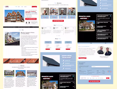 Landing page for home  roofing