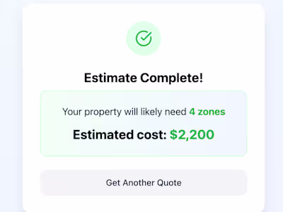 AI-Powered Sprinkler Zone Estimation Widget