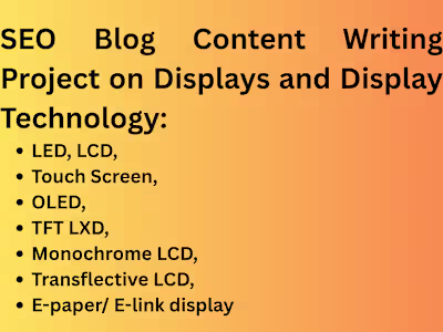 A Blog content writing project on different displays.