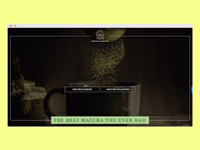 Custom Shopify Store for Dento Matcha