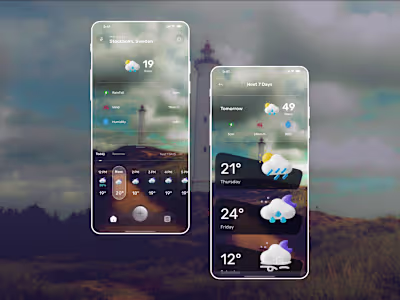 Weather Forecast Mobile App – UI/UX Design