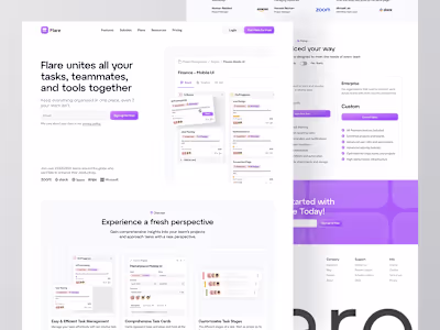 Flare - Task Management ⏐ Landing Page