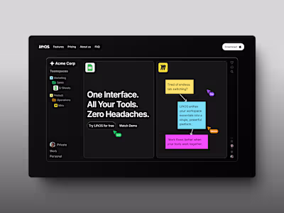 Website redesign for LiftOS