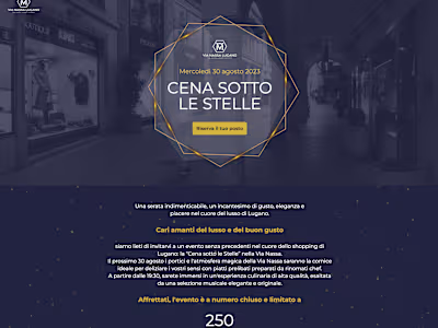 Luxury district landing page