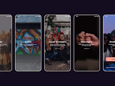 Sonder, mobile app design