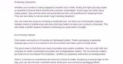 Custom Eco-Friendly Poly Mailers for Brand Marketing