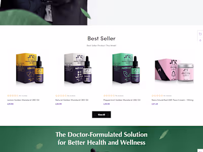 DRK CBD - Home Page Design