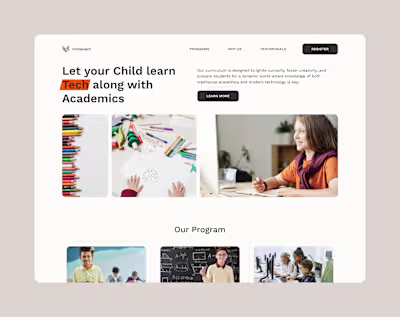 School Landing Page Design and Development 