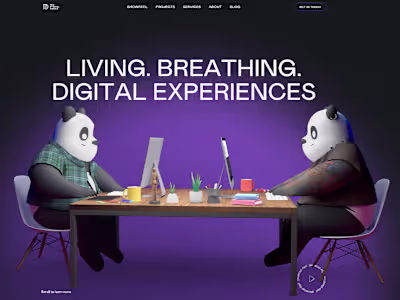 A Creative Webflow Website for The Digital Panda