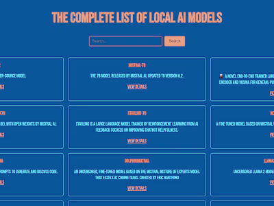 Local AI Models (A Directory Website)