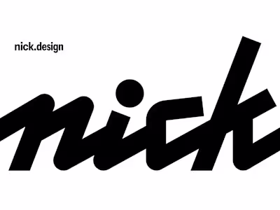Wordmark for nick.design