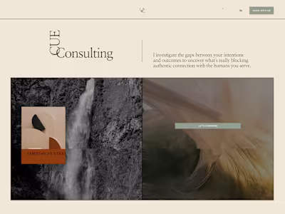 Brand Style + Website for CUE: Consulting